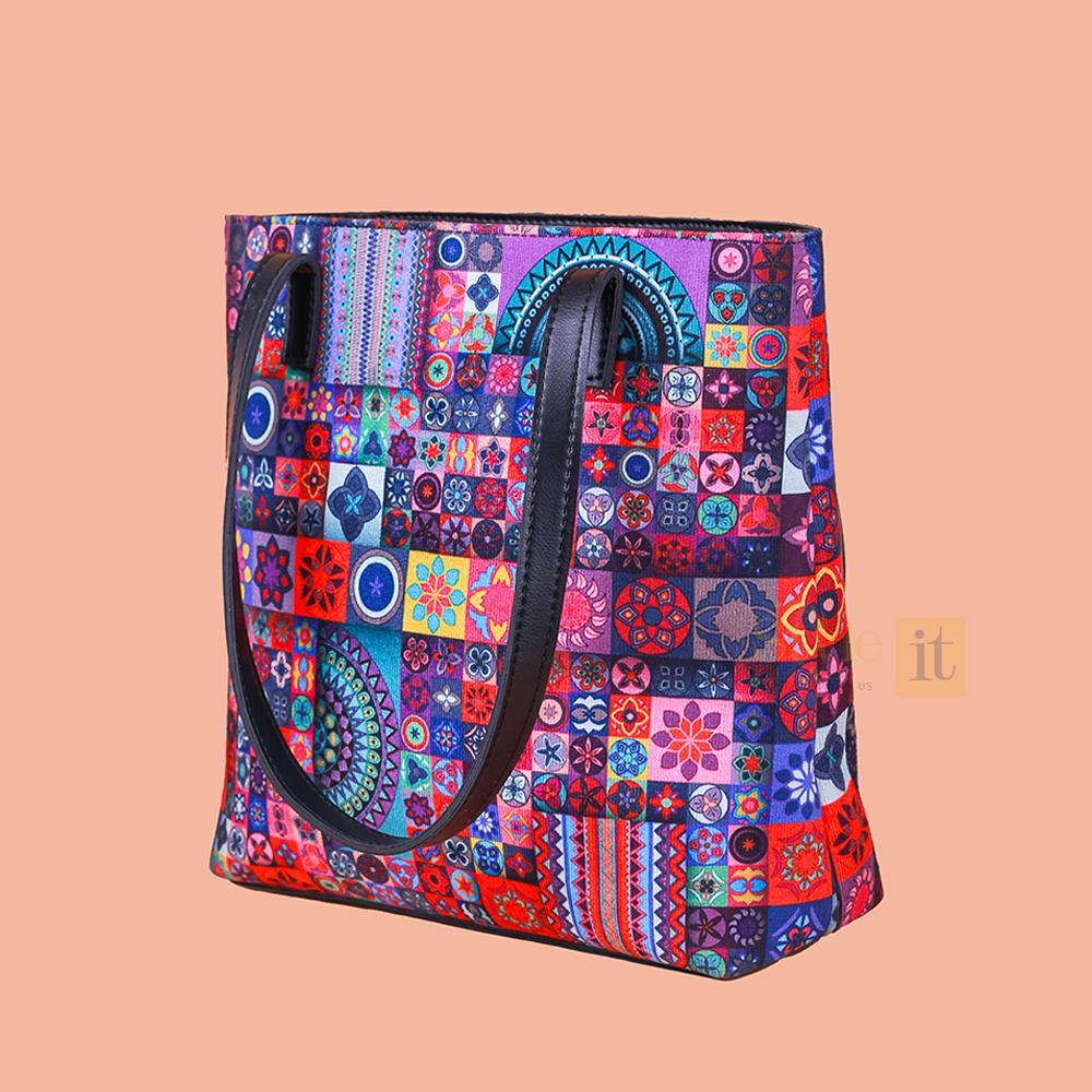 Women's Premium Leather Printed Shoulder