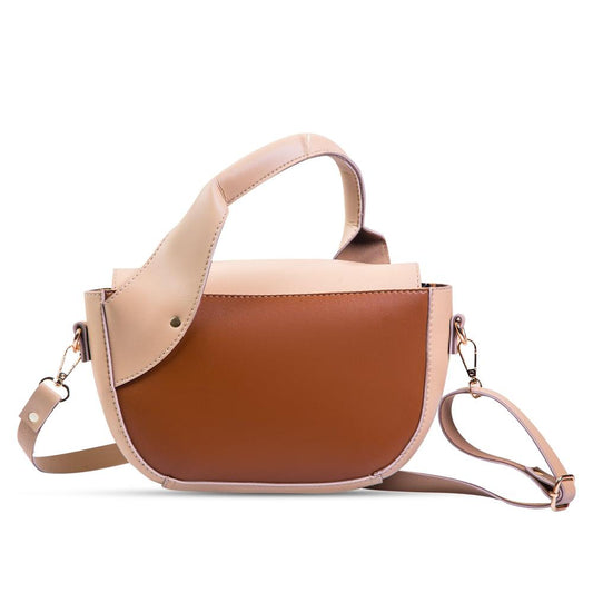 Bag X-Premium Leather Twisted Handle beige Hand Bag